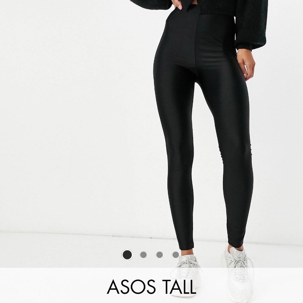 ASOS Tall Disco Black Leggings